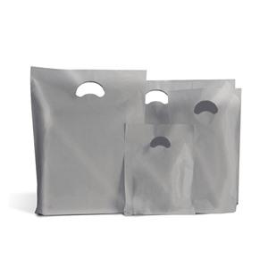 Silver Biodegradable Plastic Carrier Bags