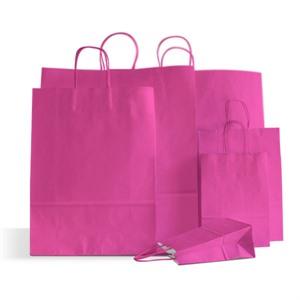 Magenta Premium Italian Paper Carrier Bags with Twisted Handles