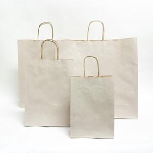 Stone Premium Italian Paper Carrier Bags with Twisted Handles