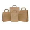 Recycled Brown Paper Carrier Bags with Flat Handles