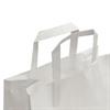 White Paper Carrier Bags with Flat Handles