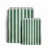 Green Candy Stripe Paper Bags