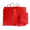 Cherry Red Premium Italian Paper Carrier Bags with Twisted Handles