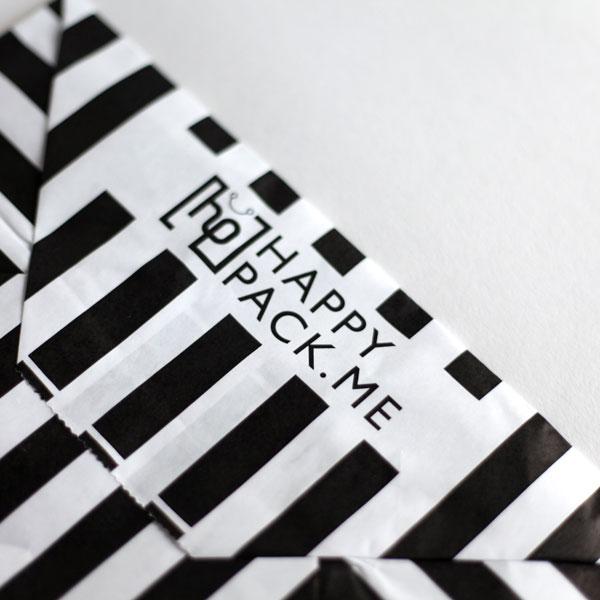 Black Candy Stripe Paper Carrier Bags