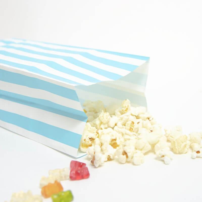 Light Blue Stripe Pick n Mix Paper Bags