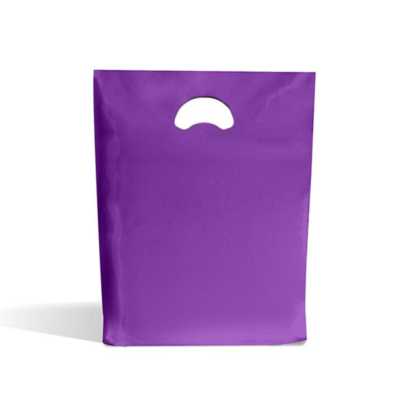 Purple Biodegradable Plastic Carrier Bags