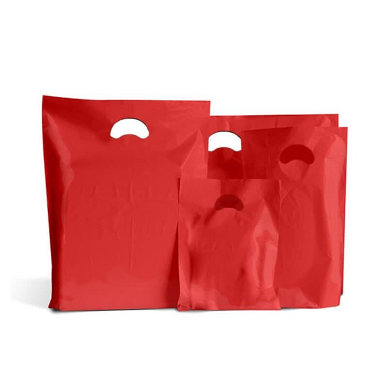 Red Biodegradable Plastic Carrier Bags