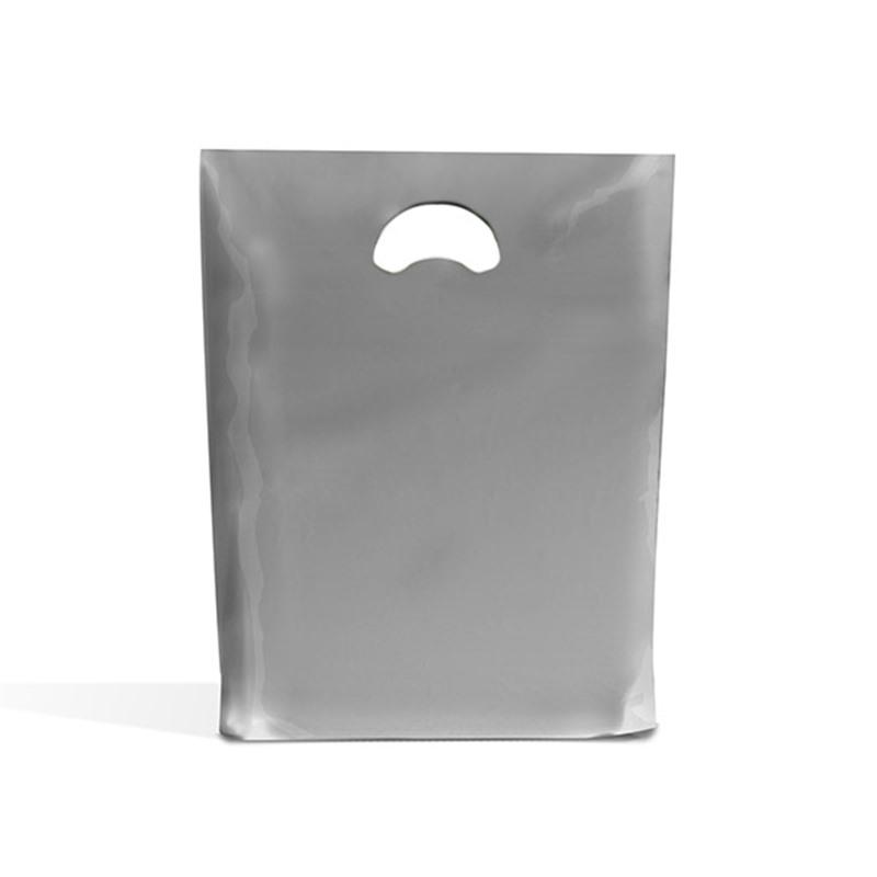 Silver Biodegradable Plastic Carrier Bags