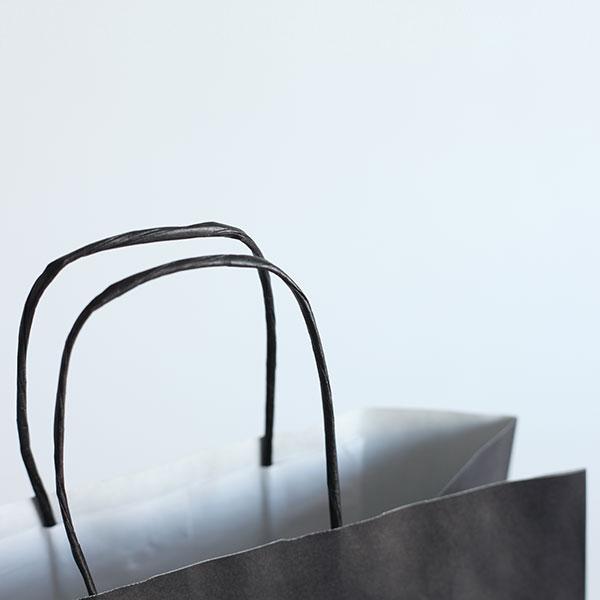 Black Premium Italian Paper Carrier Bags with Twisted Handles