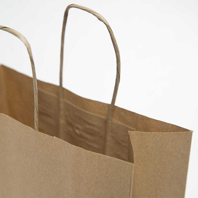 Recycled Brown (Unribbed) Paper Carrier Bags with Twisted Handles - Value Range