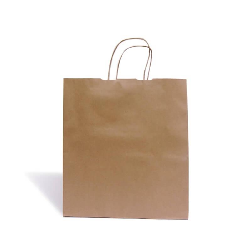 Brown Wide Base Paper Carrier Bags With Twisted Handles