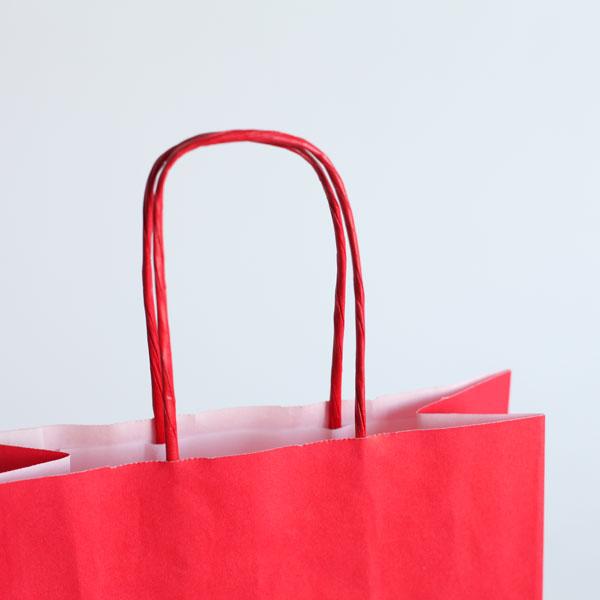 Cherry Red Premium Italian Paper Carrier Bags with Twisted Handles