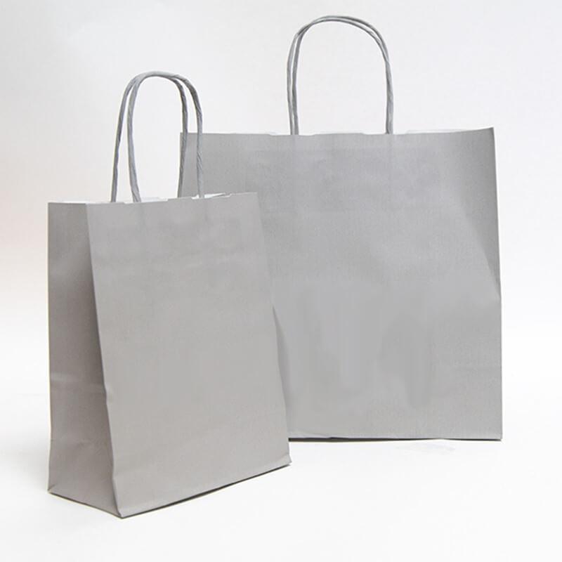 Grey  Premium Italian Paper Carrier Bags with Twisted Handles