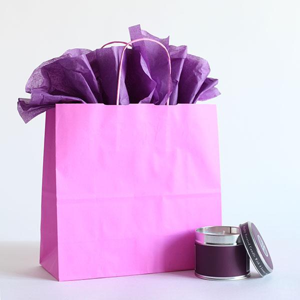 Pink Premium Italian Paper Carrier Bags with Twisted Handles