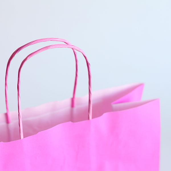 Pink Premium Italian Paper Carrier Bags with Twisted Handles