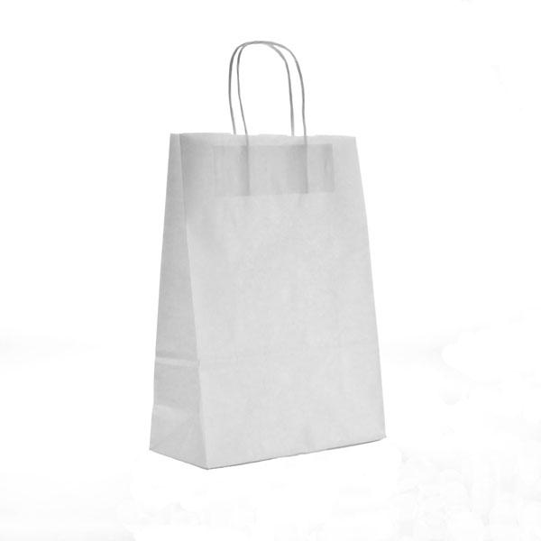 White Premium Italian Paper Carrier Bags with Twisted Handles