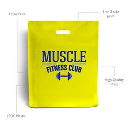 Yellow Printed Plastic Carrier Bags