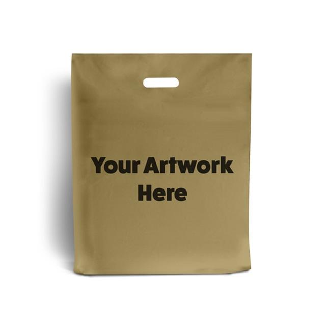 Gold Printed Plastic Carrier Bags