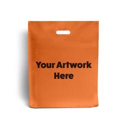 Orange Printed Plastic Carrier Bags