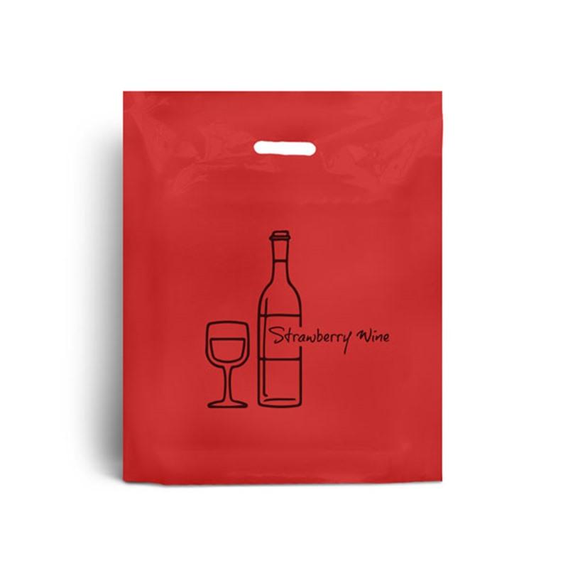Red Printed Plastic Carrier Bags