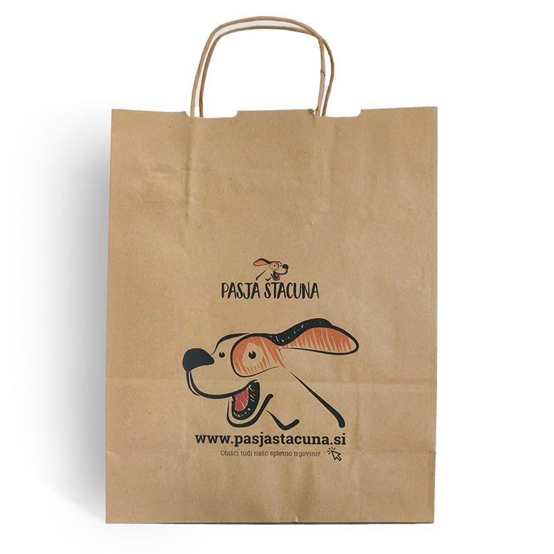 Brown Printed Paper Carrier Bags - Full Colour