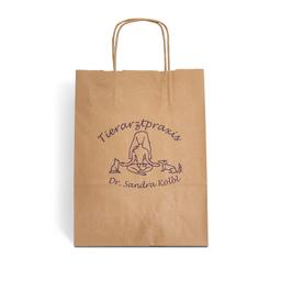 Brown Printed Paper Carrier Bags - Full Colour