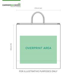 Black Printed Paper Carrier Bags with Twisted Handles